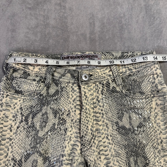 Parasuco Jeans Extreme Fit Women's Snakeskin Print Style# 8121 Size 28 Y2K Club - Picture 3 of 11